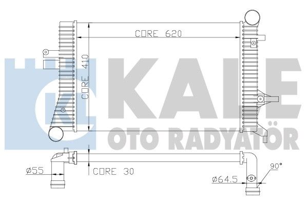 KALE OTO RADYATÖR Kompressoriõhu radiaator 342500